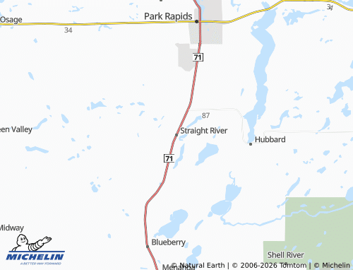 Mappa MICHELIN Straight River - ViaMichelin