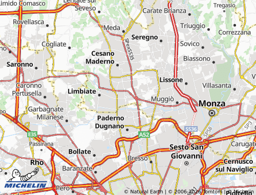 Mapa MICHELIN Varedo - ViaMichelin