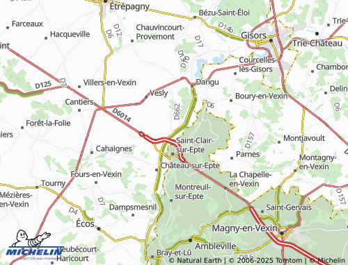 Mappa MICHELIN Guerny - ViaMichelin