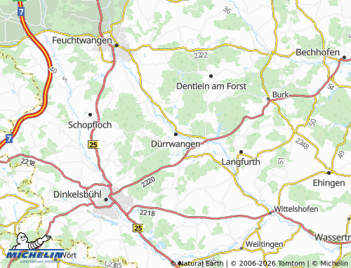 MICHELIN Dürrwangen map - ViaMichelin