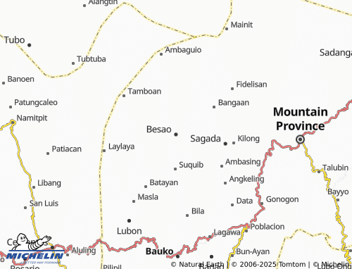 MICHELIN Besao map - ViaMichelin