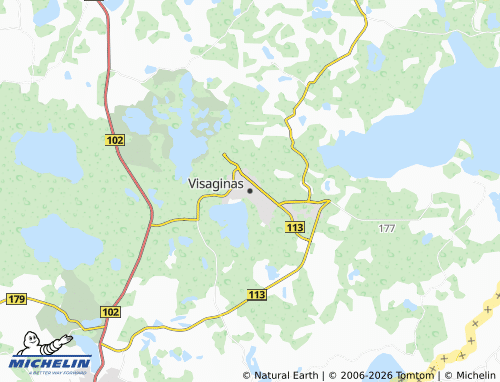 Mapa MICHELIN Visaginas - ViaMichelin