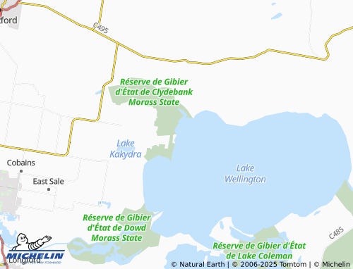MICHELIN Lake Wellington map - ViaMichelin