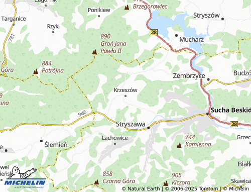 MICHELIN Krzeszów map - ViaMichelin