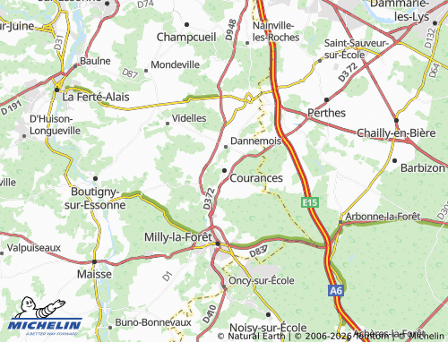 MICHELIN-Landkarte Courances - ViaMichelin