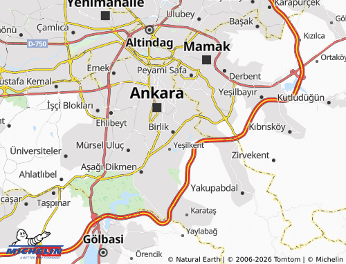 MICHELIN Birlik map - ViaMichelin