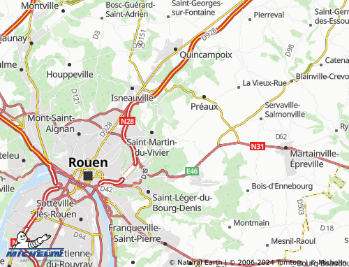 carte-michelin-roncherolles-sur-le-vivier-viamichelin