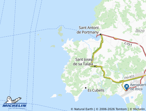 Mappa MICHELIN Cala Tarida - ViaMichelin