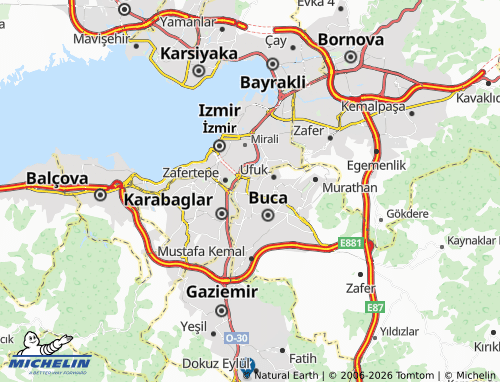 MICHELIN Güven map - ViaMichelin