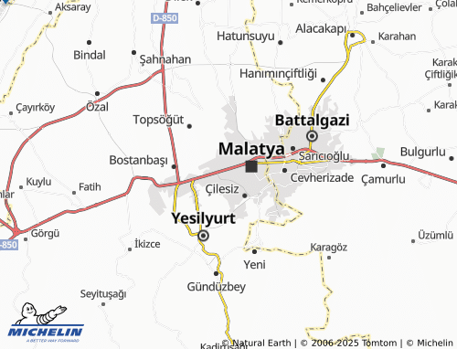MICHELIN Turgut Özal map - ViaMichelin