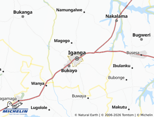 MICHELIN Iganga map - ViaMichelin