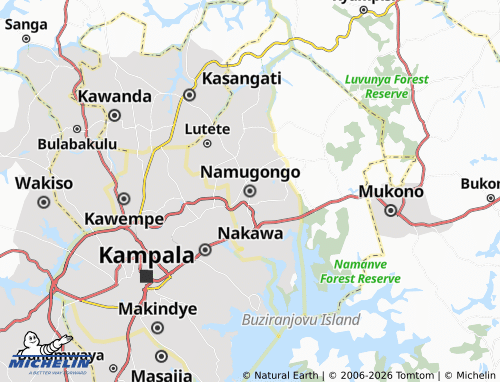 Mappa MICHELIN Namugongo - ViaMichelin