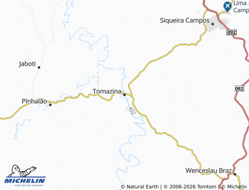Mapa MICHELIN Tomazina - ViaMichelin