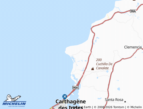 Mappa MICHELIN Punta Canoa - ViaMichelin