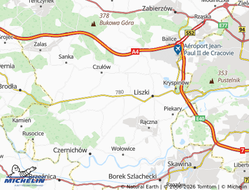 MICHELIN Kaszów map - ViaMichelin