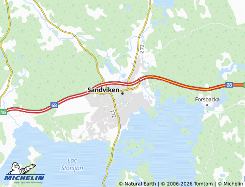 MICHELIN Sandviken map - ViaMichelin