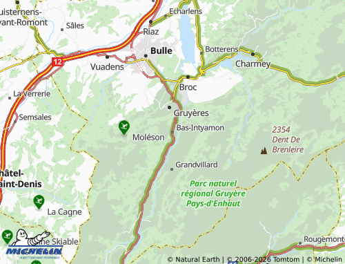 Mappa MICHELIN Bas-Intyamon - ViaMichelin