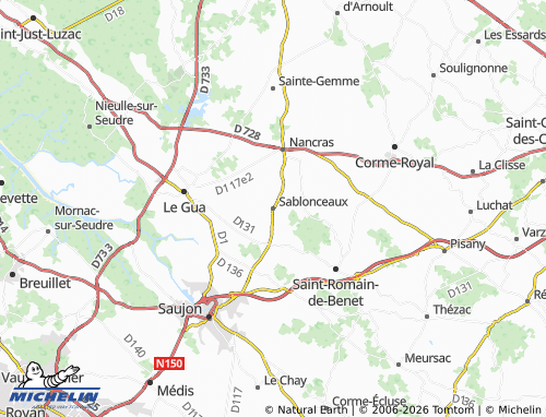 Mapa MICHELIN Sablonceaux - ViaMichelin