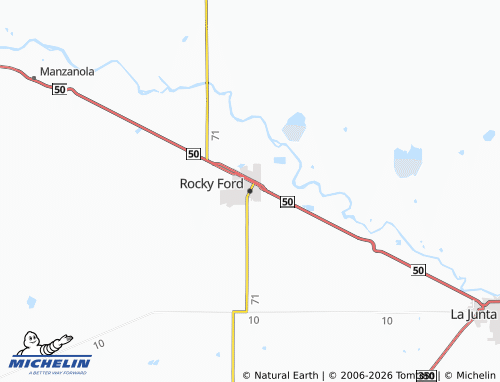 Mapa MICHELIN Rocky Ford - ViaMichelin