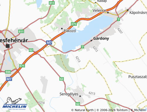 MICHELIN Dinnyés map - ViaMichelin