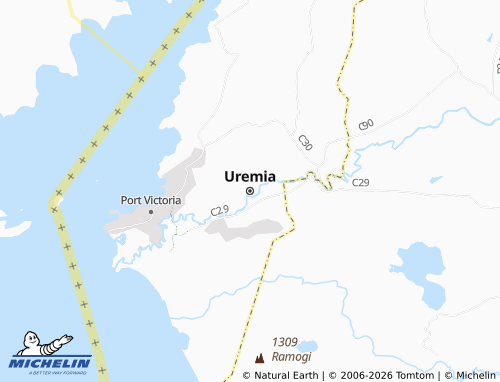 MICHELIN Uremia map - ViaMichelin