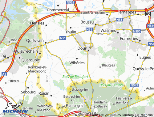 Carte MICHELIN Wihéries - ViaMichelin