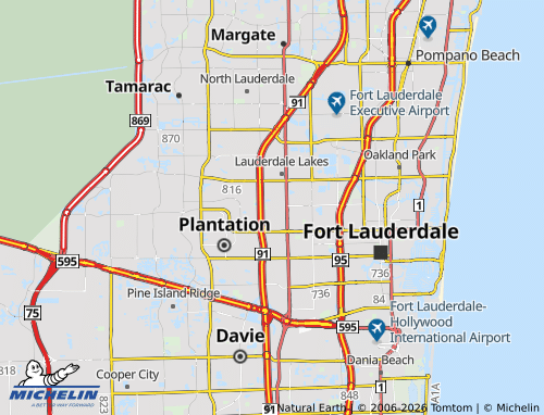 Kaart MICHELIN Lauderhill - ViaMichelin