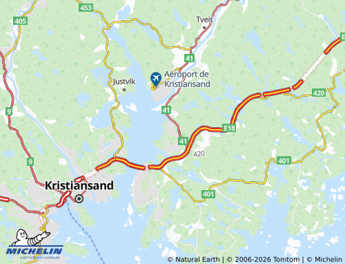 MICHELIN-Landkarte Hånes - ViaMichelin
