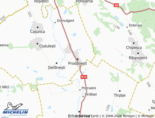 MICHELIN-Landkarte Prodănești - ViaMichelin