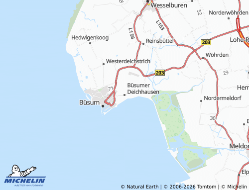 Kaart MICHELIN Büsumer Deichhausen - ViaMichelin