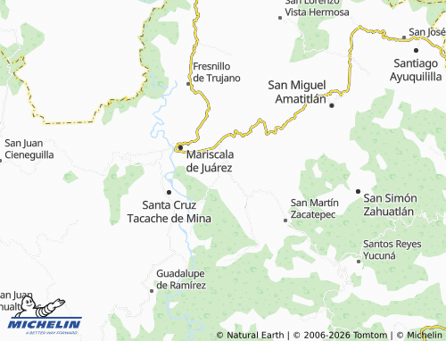 Mappa MICHELIN Guadalupe La Huertilla - ViaMichelin