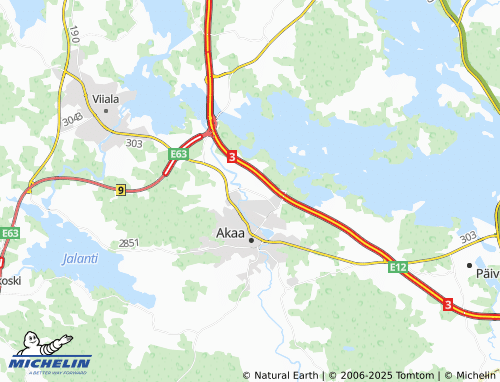 MICHELIN Lentilä map - ViaMichelin