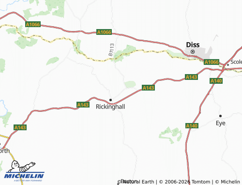 Carte MICHELIN Botesdale - ViaMichelin