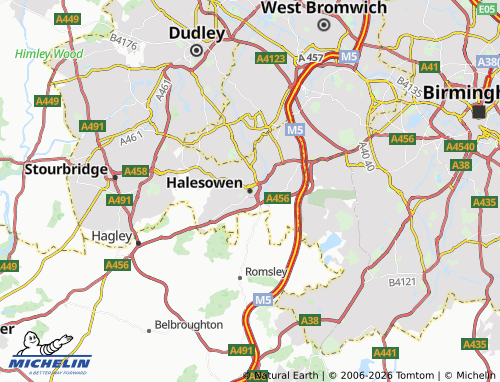 Mappa MICHELIN Halesowen - ViaMichelin