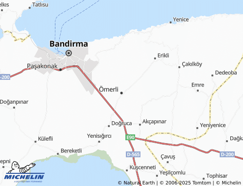 MICHELIN Ömerli map - ViaMichelin
