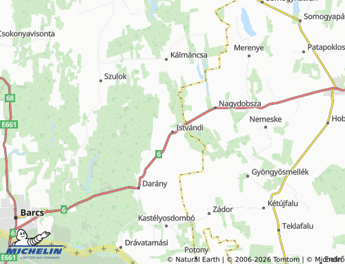 Mapa MICHELIN Istvándi - ViaMichelin