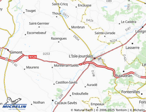 Carte MICHELIN Clermont-Savès - ViaMichelin