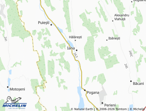 MICHELIN Vadurile map - ViaMichelin