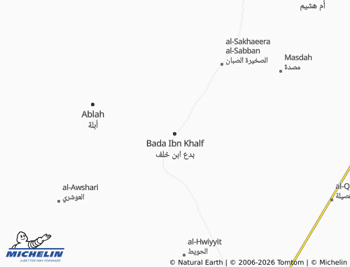 MICHELIN-Landkarte Bada Ibn Khalf - ViaMichelin