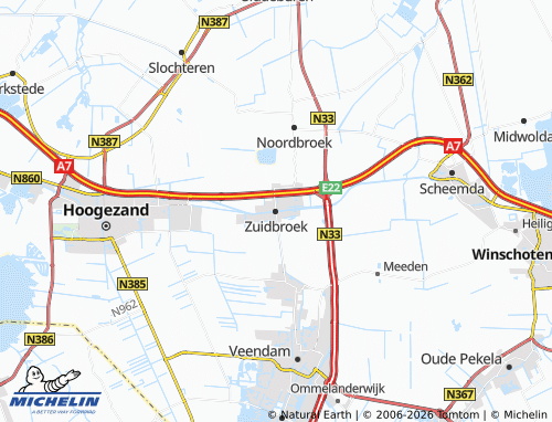 Carte MICHELIN Zuidbroek - ViaMichelin