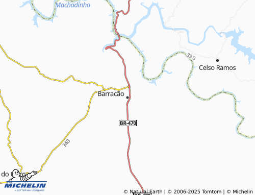 MICHELIN Barracão map - ViaMichelin