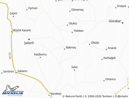 Carte MICHELIN Bakmaç - ViaMichelin