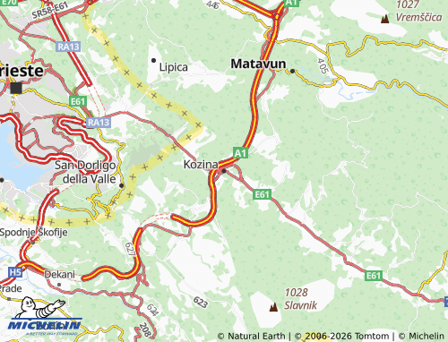 Carte MICHELIN Kozina - ViaMichelin