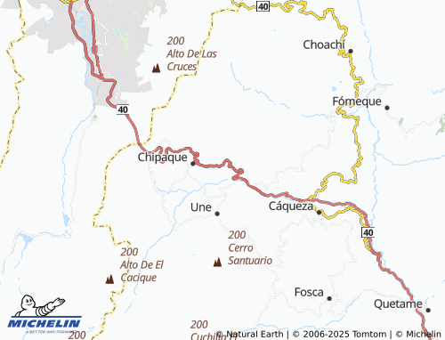 Carte MICHELIN Llano de Chipaque - ViaMichelin