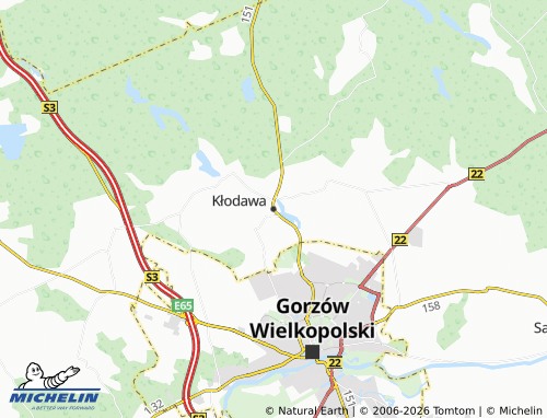 MICHELIN-Landkarte Kłodawa - ViaMichelin