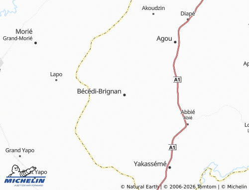 MICHELIN-Landkarte Bécédi-Brignan - ViaMichelin