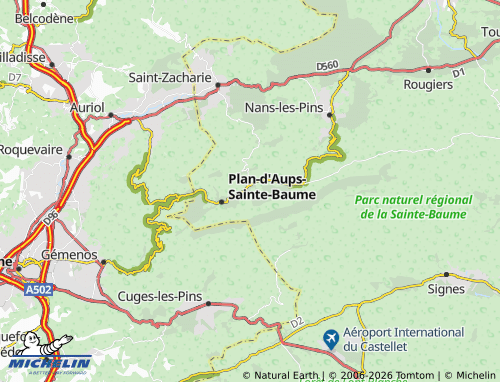 Mapa MICHELIN Le Plan de Sainte-Baume - ViaMichelin