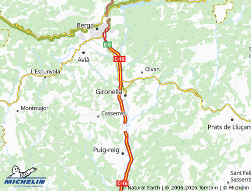 Carte MICHELIN Gironella - ViaMichelin