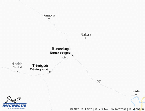 MICHELIN-Landkarte Bouandougou - ViaMichelin