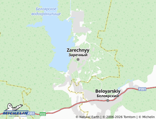 MICHELIN-Landkarte Zarechnyy - ViaMichelin